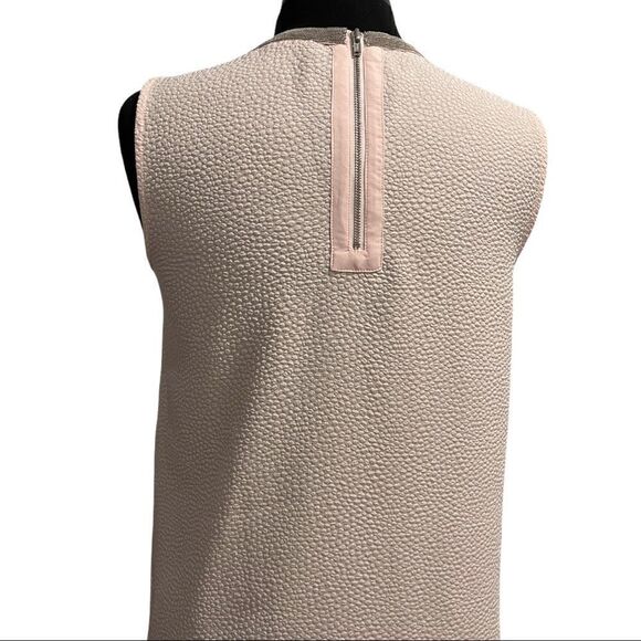 Halogen Light Pink Textured Embellished Neckline Tank Top Sz S - Picture 7 of 14
